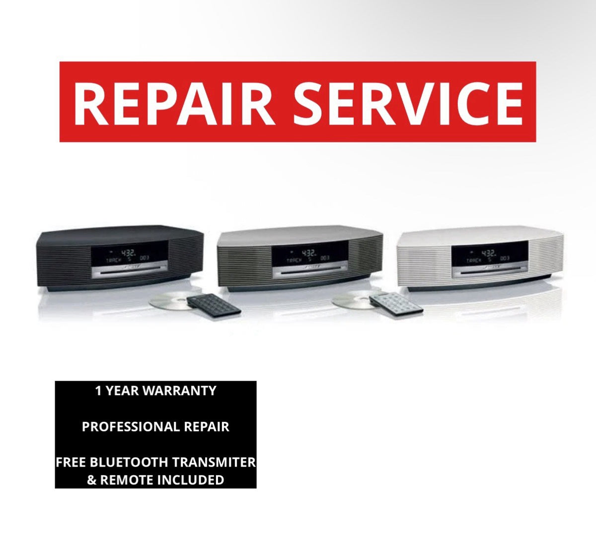 Bose Wave Music System AM/FM Radio CD Player AWRCC1 AWRCC2 *Repair SERVICE*Bose Wave Music System AM/FM Radio CD Player AWRCC1 AWRCC2 *Repair SERVICE*